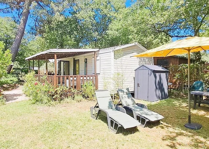 Sous Les Pins Du Bassin - Mobile Avec Jardin Ferienhaus *
